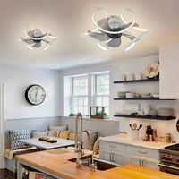 Ventilateur de plafond intelligent avec lumières LED pour chambre à coucher (répété inutilement) avec télécommande et application de contrôle pour salle à manger