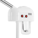 Vaporisateur facial à l'ozone 750 ml, hauteur réglable, rotation à 360°, appareil de soin du visage mobile pour salon de beauté et spa, blanc/noir
