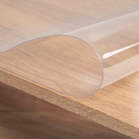 Film de Table Rectangulaire Transparent en PVC Transparent, Nappe Imperméable, Décoration de Noël, Couverture de Protection Haute Brillance, 1mm