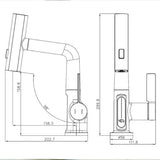 Robinet de lavabo à affichage numérique de température de cascade, pulvérisateur à jet de levage vers le bas, mélangeur d'évier d'eau chaude et froide, robinet de lavage pour salle de bains