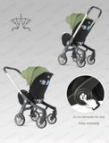 STOCK ue 4in1 bébé poussette bidirectionnelle multifonctionnelle nouveau-né bébé poussette 3in1 pliable panier type siège léger voyage landau