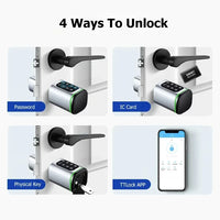 Verrouillage de porte intelligent sans clé numérique avec carte RFID et application TTLock (sans empreinte digitale)