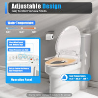Siège de toilette électrique filaire multifonction, 1350W, IPtage, température à 3 vitesses, HOEquipment