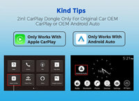 Clé intelligente CarPlay sans fil 2 en 1 Android Auto, compatible 2024, 5G, Wi-Fi, pour iPhone, téléphones Android, Volvo, Mercedes-Benz, MG, Kia.
