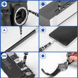 Kit de tournevis magnétique professionnel de précision 122 pièces avec embouts en acier CR-V et pointes magnétiques pour réparations de bricolage