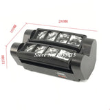 Mini projecteur LED RGBW 8x3W à tête mobile, faisceau araignée, éclairage de scène DMX 512, idéal pour DJ, boîtes de nuit et soirées.