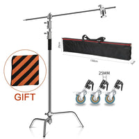 SH-Support d'éclairage RapDuty C en acier inoxydable, support de photographie, bras de maintien, 260cm, 107cm, recommandé Max, liquimanquer, un cadeau