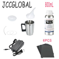 Kit de polissage de rénovation de phares de voiture, Kit de polissage chimique de phares, outil de soins automobiles, ensemble d'outils de voiture en polymère liquide de 800ML