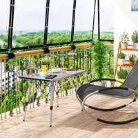 WOLTU Table de camping pliable mobilier d'extérieur table de lit d'ordinateur réglable en hauteur bureau pliant pour pique-nique jardin voyage randonnée