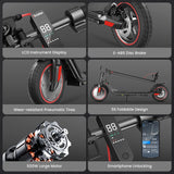 Trottinette électrique iScooter i9m 10.5Ah 500w, pliable, vitesse maximale 35 km/h, autonomie 30 km, pneus pneumatiques 10 pouces, application mobile.