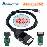 Scanner OBD2 pour VAG HEX V2, interface USB pour Skoda, Seat, VIN illimités, ATMEIncome 162, multilingue, meilleur, V25.3