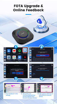 CarlinKit Android 13 LED AI Box, boîtier multimédia intelligent pour voiture, CarPlay sans fil, Android Auto sans fil, puce Qualcomm, carte SD extensible jusqu'à 512 Go