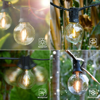 Guirlande lumineuse LED G40, 30M 45M, guirlande lumineuse, féerique, lampadaire extérieur, étanche, rétro, pour décoration de jardin