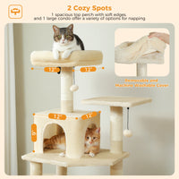 Grand arbre et tour pour chats d'intérieur, avec postes à gratter recouvertes de Sisal, hamac spacieux, perchoirs rembourrés et condos, jouets pour chats