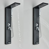 Robinet de douche LED, salle de bains, SPA, douche à Jet de Massage, système de colonne noir mat, panneau de douche de pluie cascade, robinet pulvérisateur de Bidet