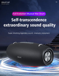 Enceinte Bluetooth portable ZEALOT-S67 60W - Idéale pour les fêtes en extérieur - Puissante et offrant d'excellentes basses - Haute fidélité