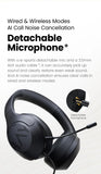HAYLOU S30 casque sans fil Bluetooth 5.4 43dB casques antibruit adaptatifs 40mm pilote dynamique 80H écouteurs de lecture