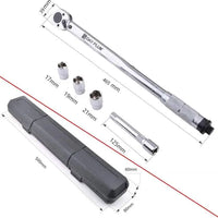 Clé dynamométrique à cliquet DayPlus 28-210Nm, clé à écrou de roue de boulon de roue de 1/2" incl. Douilles d'extension et de boulon de roue 17 mm-19 mm-21 mm