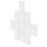 Panneau d'écran en PVC avec papillon, fleur, oiseau, fleurs creuses, 40x40cm, 12 pièces