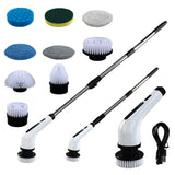 Brosse de nettoyage électrique 9 en 1 2000 mAh, outil de nettoyage pour salon, salle de bain et cuisine