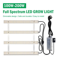 Lampe de culture LED à spectre complet 100W/200W AC100-277V LM281B pour la croissance végétative, la floraison, les serres et les tentes de culture.