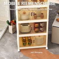 Boîte de rangement pliante avec roulettes 1/2/3/4/5 couches, bacs de rangement empilables polyvalents, organisateur de maison, conteneur d'articles divers