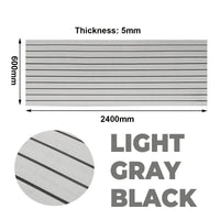 Plancher auto-adhésif en mousse de teck de 2.4M, revêtement de sol marin en mousse EVA, feuille de pont de bateau en Faux, accessoires marron noir