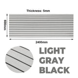 Plancher auto-adhésif en mousse de teck de 2.4M, revêtement de sol marin en mousse EVA, feuille de pont de bateau en Faux, accessoires marron noir
