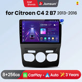 Junsun Wireless CarPlay Android Auto Car Radio For Citroen C4 2 B7 2013 - 2016 GPS Multimedia 2 din