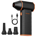 Souffleur d'air électrique WOLFBOX MF50 - Puissance maximale de 110 000 tr/min, moteur sans balais rechargeable à 3 vitesses pour voiture, PC, maison et extérieur
