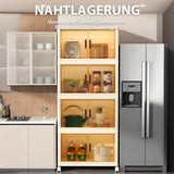 Armoire de Rangement Pliante Anti-Poussière, avec Roue à Comcussion, pour Cuisine, Chambre à Coucher, Salon, Armoire