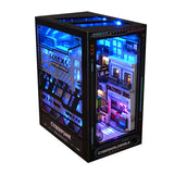 Serre-livre maquette DIY style cyberpunk lumineux, à assembler soi-même