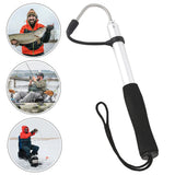 Harpon de pêche sur glace avec ardillons, poignée de pêche extensible, harpon portable en métal pour la pêche en mer et en bateau sur glace