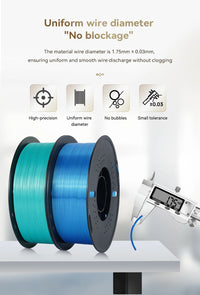 KEEPANG – Filament d'imprimante 3D PLA en soie, 5KG, Filaments de couleurs simples/doubles/Triples, 2.2LBS, 1KG/rouleau, 1.75mm ± 0.02MM, matériau d'impression 3D