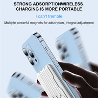 Batterie externe magnétique portable 10 000 mAh 15 W, chargeur rapide sans fil universel Apple/Android avec câble intégré.