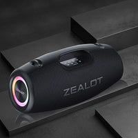 Haut-parleurs sans fil Zealot S78 100W, technologie DSP, lumière de rêve, haut-parleur de subwoofer portable extérieur, double appairage, 24000mAh.