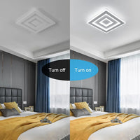 Plafonnier carré moderne à LED blanche, plafonnier LED en acrylique 42W pour chambre à coucher, salon, couloir, salle de bain, cuisine