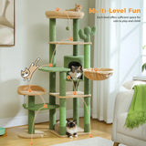 Grand arbre à chat pour grands chats d'intérieur, tour de chat haute pour gros chats avec hamac super grand, arbres grimpant pour chats avec tire à gratter