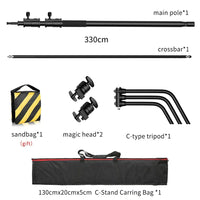 SH-Support d'éclairage RapDuty C en acier inoxydable, support de photographie, bras de maintien, 260cm, 107cm, recommandé Max, liquimanquer, un cadeau