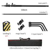 SH-Support d'éclairage RapDuty C en acier inoxydable, support de photographie, bras de maintien, 260cm, 107cm, recommandé Max, liquimanquer, un cadeau