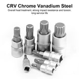 [EU Stock] 10pc clé à douille 1/2 douilles multi-dents internes jeu de douilles M4-M18 Allen Hex Cliquet Enroulé M-Sleeve Drive Socket