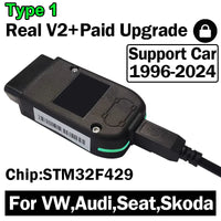 Outil de diagnostic automobile 2026 Real Hex V2 25.3 Vag Com ARM STM32F429 avec fonction de codage et mise à jour gratuite Hex-V2 pour interface USB VCDS