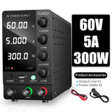 KUAIQU Adjustable Switching DC Power Supply 30V 10A 6A Lab Bench Power Supply 60V 5A 120V 3A Output Preset Current 20A 30A 60A