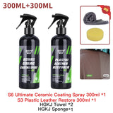 HGKJ S6 voiture revêtement céramique Spray miroir brillant liquide étanche voiture Nano cristal cire hydrophobe Spray peinture soins accessoires