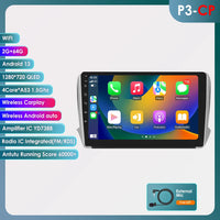 OSSURET CarPlay Android 12 autoradio pour PEUGEOT 2008 208 2012-2018 lecteur multimédia de voiture Navi GPS 2din 4G-LET autoradio RDS