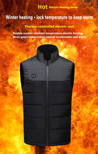 Femmes manteau Intelligent USB chauffage électrique thermique vêtements chauds hiver gilet chauffant grande taille hommes 21 pièces veste chauffante mode