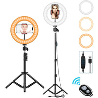 Éclairage de remplissage de photographie LED avec trépied, appareil Photo, cercle de Studio Photo, anneau lumineux pour Selfie, lampe de téléphone, vidéo Youtube