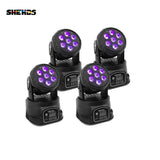 SHEHDS-Lumière LED à Tête Mobile pour ixMusicale Chang DJ, Discothèque, brev, 7x12W, RGBW/7x18W, 6 en 1