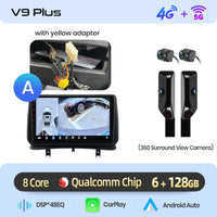 Junsun Qualcomm 8-Core 360 Camera Wireless CarPlay Android Auto Car Radio for Renault Clio 3 2005-2014 GPS Multimedia