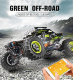 MOULD KING 18002 Voitures Techniques Jouets Le MOC-19517 APP&RC Buggy 4x4 RC Motorisé Modèle de Bloc de Construction en Brique Cadeau de Noël pour Enfants